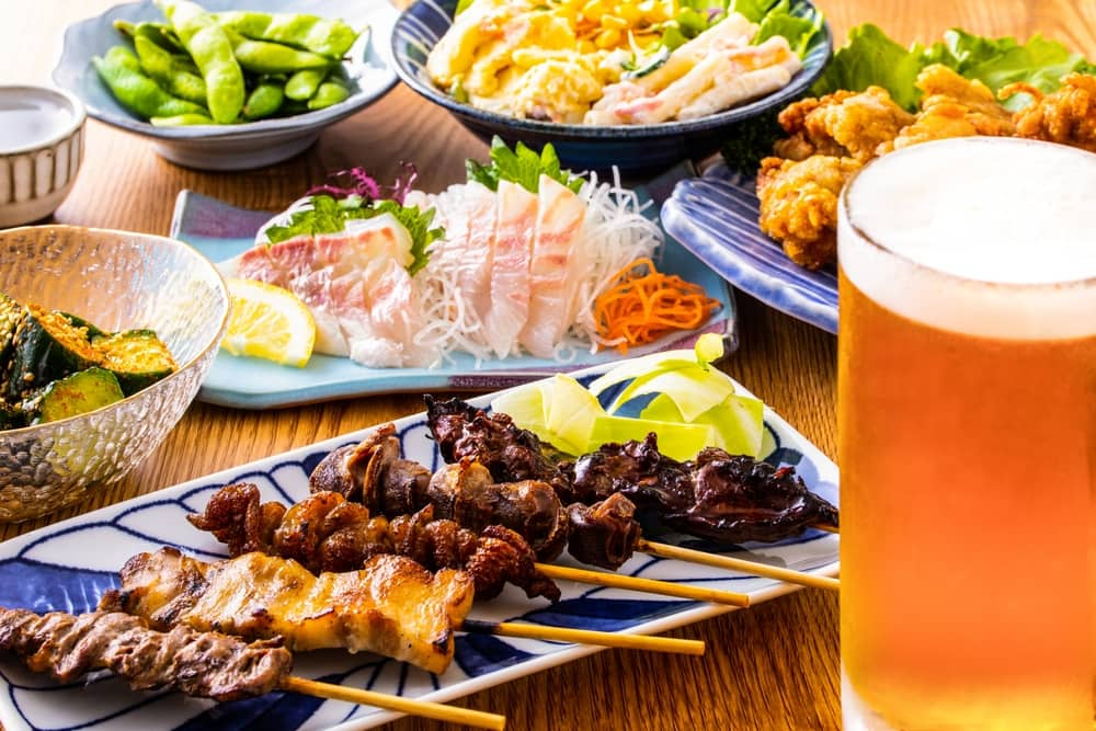 An Izakaya is a Japanese-style restaurant offering a wide variety of food and drinks.